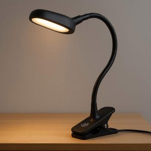 10 Flexible Gooseneck Clip On Desk Lamp with Stepless Dimming