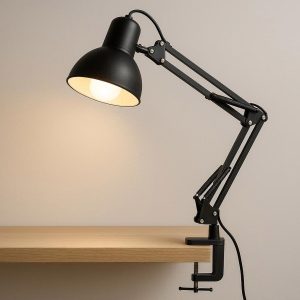 2 Architect Style Clamp On Desk Lamp with Dimmable LED Bulb