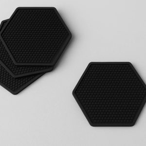 26 Hexagon Silicone Coasters Non Slip for Bar and Kitchen Use