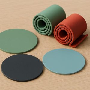 30 Flexible Silicone Coasters That Roll Up for Easy Storage